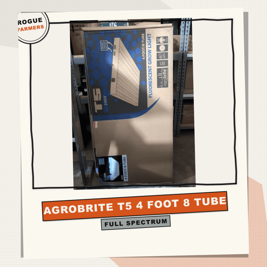 Agrobrite T5 4 Foot 8 Tube Fluorescent Grow Light 240V